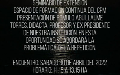 Seminario de extensión del CPM. 30 Abril 2022