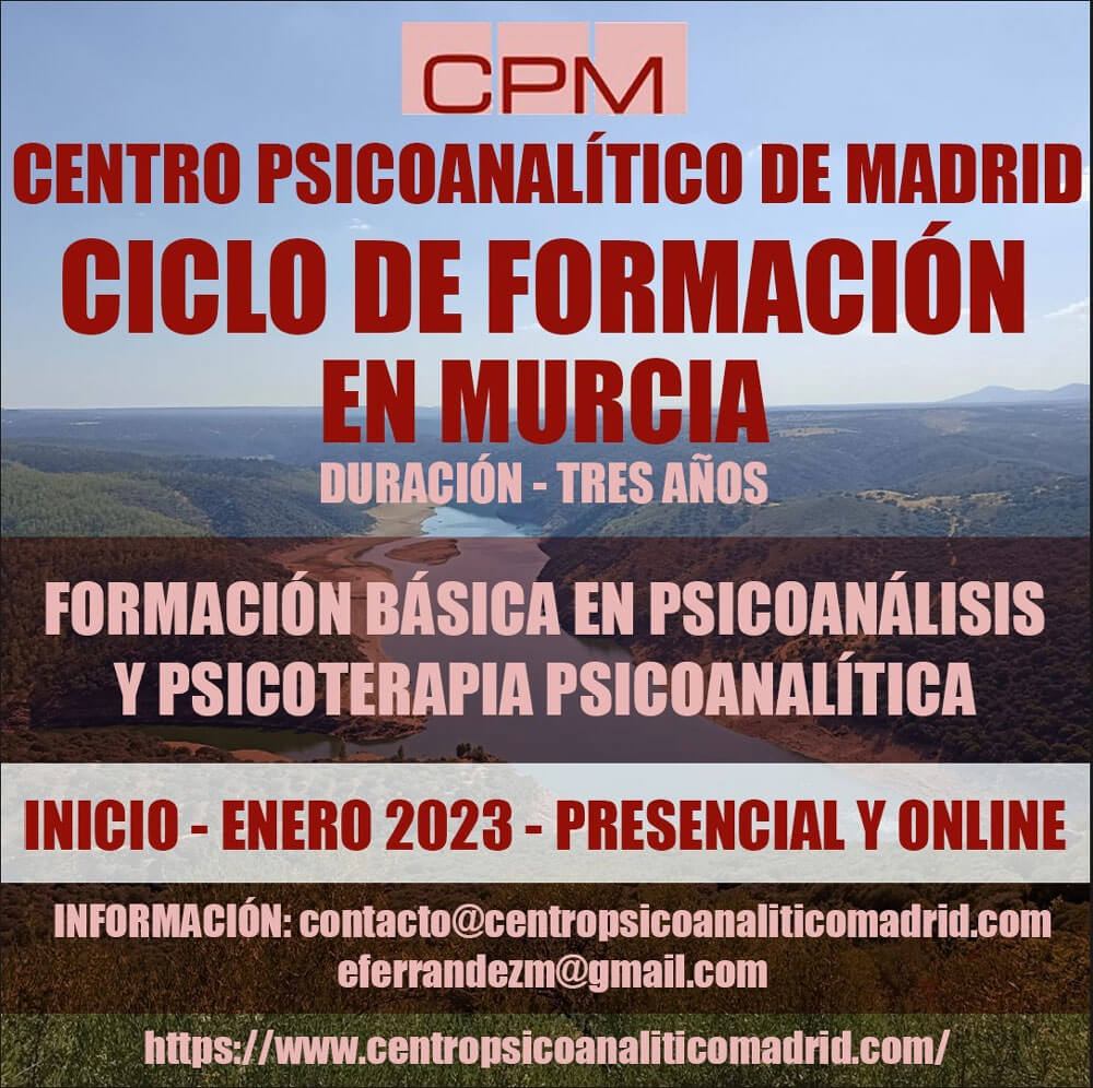 Ciclo de Formación en Murcia 2023 - Centro Psicoanalítico de Madrid